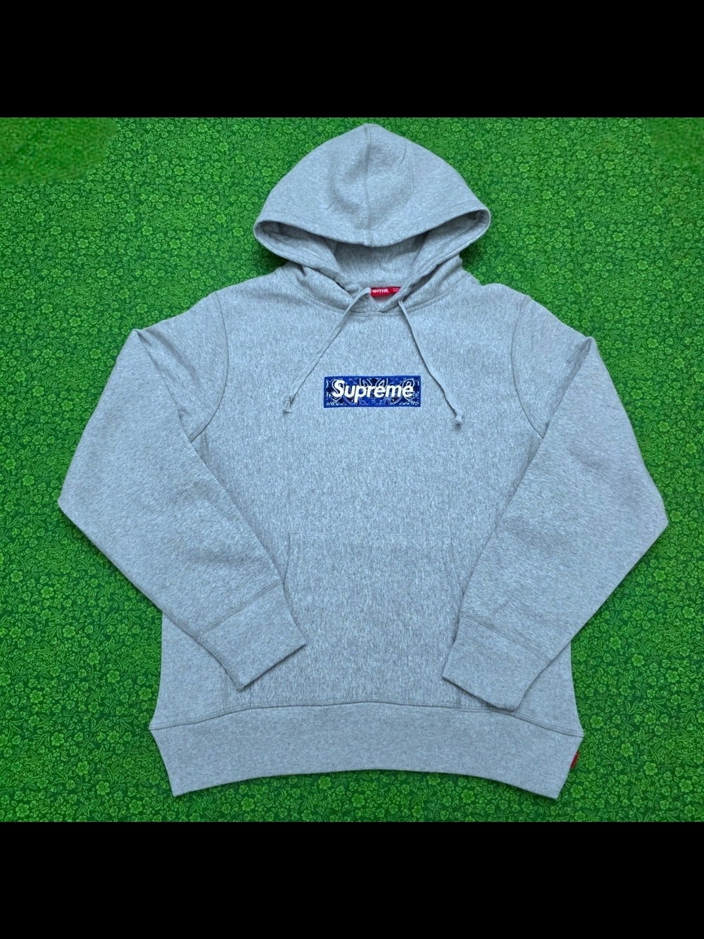 Supreme Gray Pullover Hoodie - Men's Casual Sweatshirt